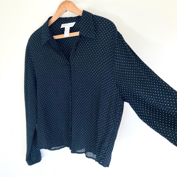 Polka dot silk button down - Picture 8 of 16